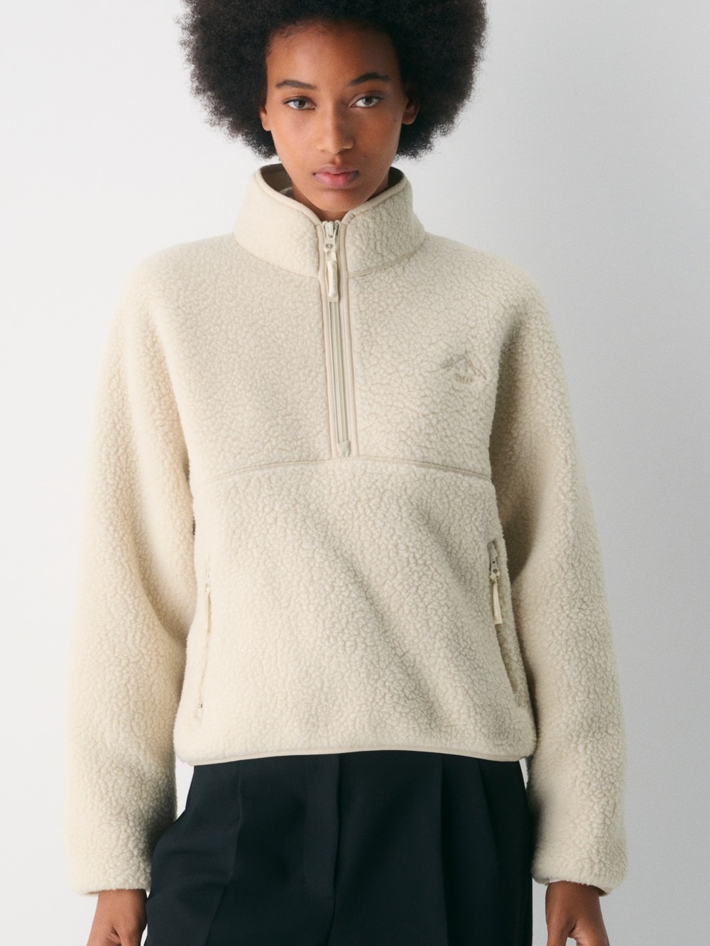 TNA polartec 1/2 zip hi-hip sweater